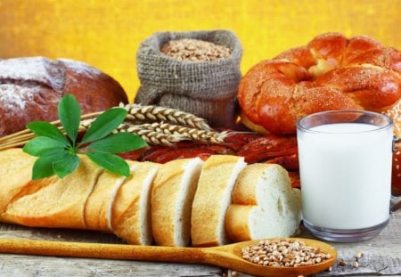 Bread - milk, eat, food, egg, Bread