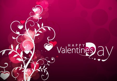 â™¥Happy Valentine's Dayâ™¥ - white, red, valentine, valentines day, hearts, valentines