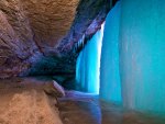 Behind the Minnehaha Fall when Frozen