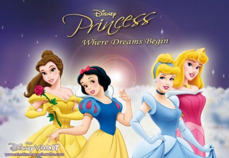 princess - snow white, aurora, belle, cinderella