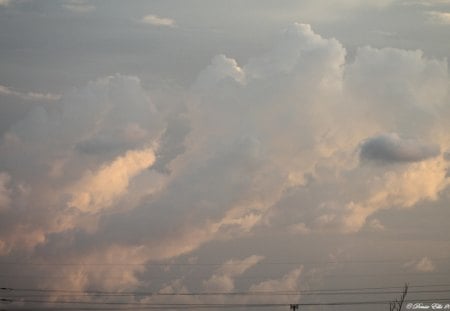 Lots of clouds - white, dark, grey, puffy