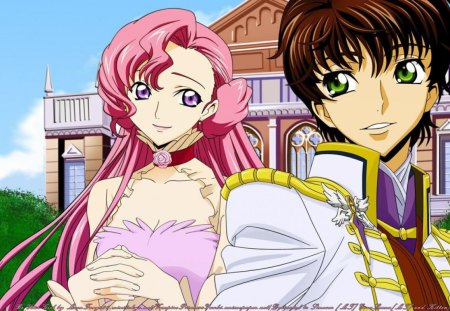 Suzaku Kururugi and Princess Euphemia Li Britannia