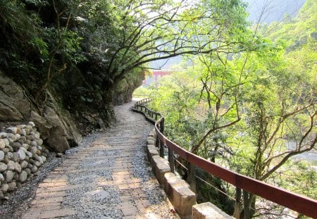 Curve mountain paths