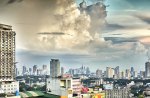 clouds above city hdr