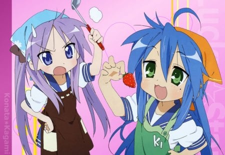 Lucky Star - anime, konata, kagami, lucky star