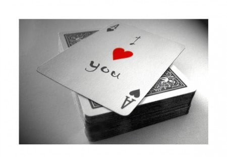 I love you! - abstract, smart, ace, love, i love you, cards, cute, deck, 3d, nice