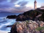 Lighthouse and rocks