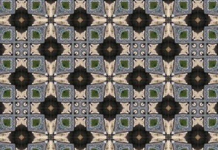 Kaleidoscope Pattern - brown, kaleidoscope, green, toy, patterns, black, gray, childs