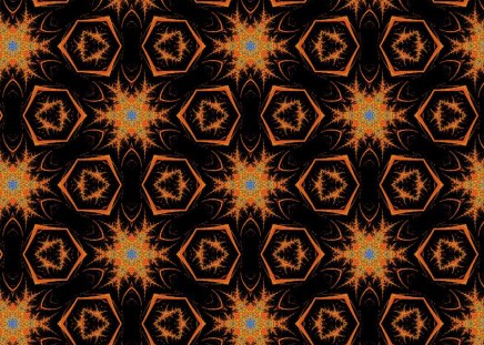 Kaleidoscope Pattern II - roses, blue, brown, colors, pattern, orange, stars, toy, kaleidoscope, childs