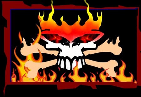 Flaming Skull