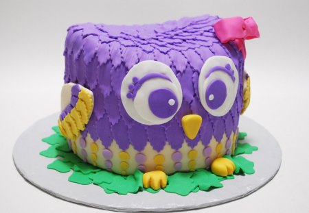 Purple Owl Cake