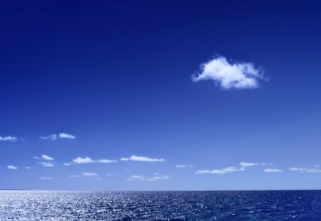 Blue - sky, ocean, nature, sea