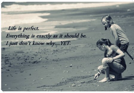 Life is Perfect - words, beach, life, word