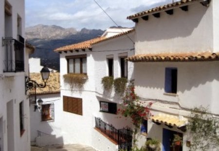 Village Altea Spain - street, village, white, architecture, houses, lovely, house, mountain, windows