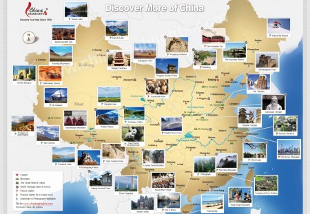 Site Map of China - Cities, Map, China, Interesting Sites