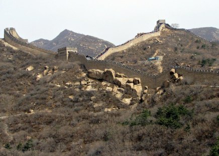 The Great Wall of China - Trees, China, Great Wall, Hills