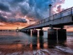 pier under wonderful sky