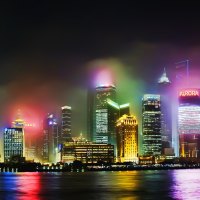 Shanghai Skyline at Nite