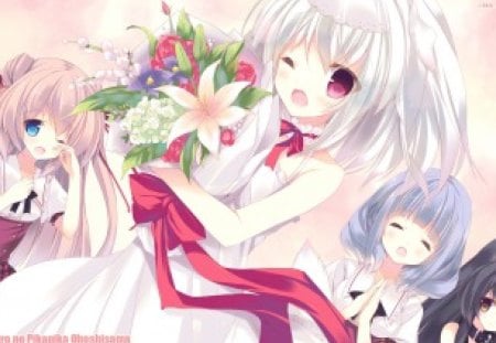 ~Here Comes The Bride~ - girls, wedding, beautiful, wedding bouquet, anime, bride