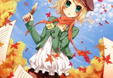 ★kagamine rin★ - fall, music, manga, vocaloid, anime