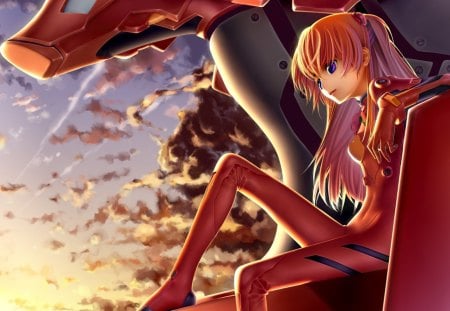 Neon genesis evangelion - girl, anime, eva 02, manga, mecha, asuka langley