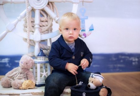 Boy marine - funny, baby, beautiful, blonde, love, eyes, forever, blue, little, people, sunshine, boy, green