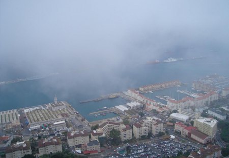 Gibraltar and Port - Gibraltar Port, Europe, view, Gibraltar Rock, Gibraltar