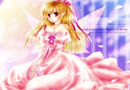 Fairy_Princess - fantasy, Anime girl, girl, princess, pink