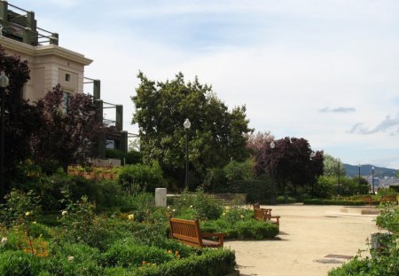 Montjuic Park, Barcelona - spain, montjuic park, gardens, barcelona