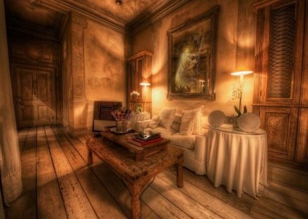 Room (King Richard) - blackground, room, lamp, hdr filters in photoshop, photo