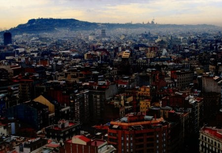 barcelona extreme urban - urban, dark, city, fog, crowded