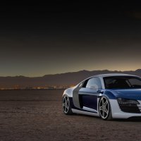 audi outside las vegas at night