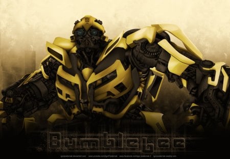 Bumblebee - Fallen, Digital art, Chevrolet, Transformers, Robot, Photoshop, Bumblebee, Game, Autobot, Camaro, wallpaper, Decipticon