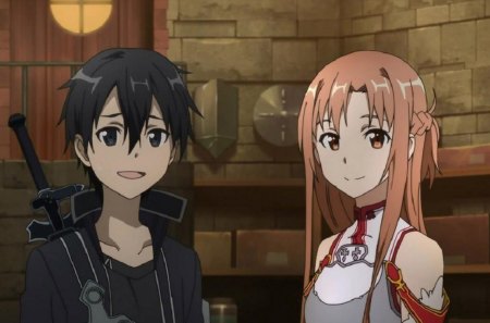 Asuna and Kirito - asuna, sword art online, sao, kirito