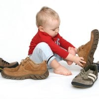 Baby  boy and shoes,