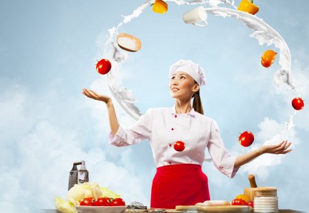 *** Magic cook *** - cooking, people, female, food, model, cooc