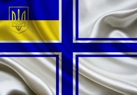 Ukraine - Marines flag - ukraine, marines, flag, country, satin