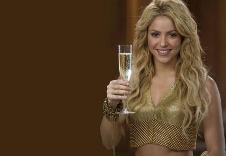 Shakira - Cheers - champagne, dancer, Shakira, model, singer