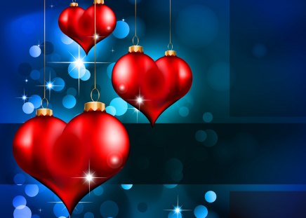 Valentine decoration - nice, love, colorful, valentine, valentine day, lovely, glow, hearts, pretty, reflection, beautiful, holiday, decoration