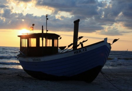 sunset - nice, sunset, lovely, boat