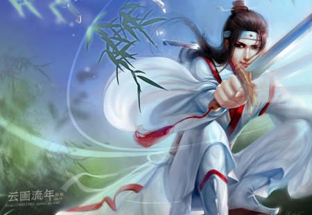 Wuxia - oriental, fantasy, abstract, man