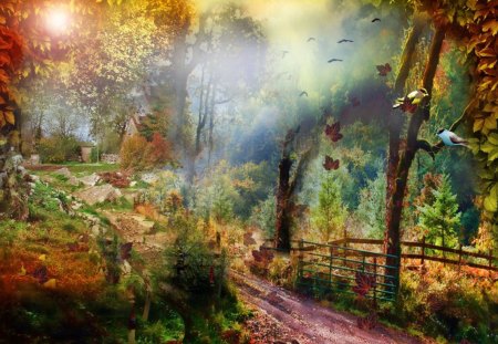 Autumn Passage - fantasy, passage, magic, autumn