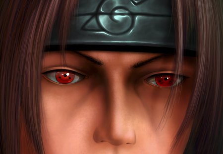 Uchiha Itachi - anime, guy, dark, boy, male, short hair, fire, sharingan, abstract, realistic, headband, flame, uchiha itachi, cg, itachi, black, naruto shippuuden, handsome, ninja, itachi uchiha, naruto shippuden, uchiha, shippuden, 3d, close up, blaze