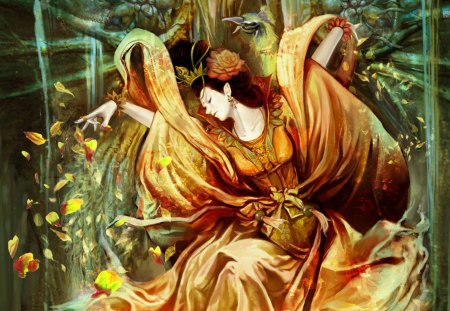 Dancing Girl - girl, fantasy, dance, arts