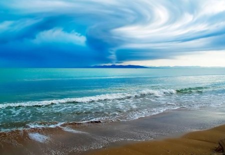 Seascape - beach, ocean, seascape, waves