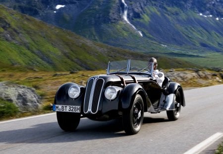 bmw 328 -1939 - classic, bmw, car, road