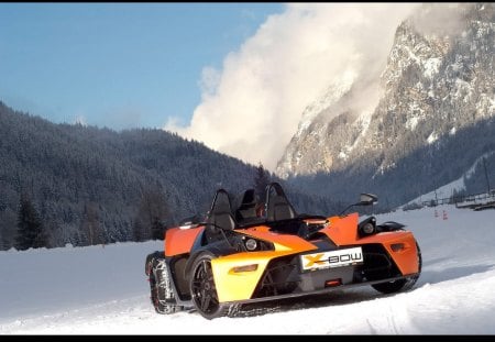 ktm xbow - ktm, winter, car, snow