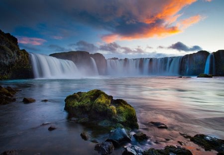 waterfalls islandia - islandia, waterfalls, stones, river