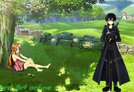 Sword art online - Asuna, Kirito, Sword art online, SAO