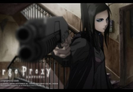 Ergo Proxy - egro proxy, cant think of a fourth, rei, shotgun